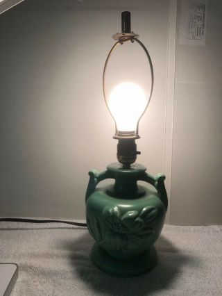 VINTAGE ELECTRIC POTTERY LAMP Van Briggle,  Roseville,  ??? 3