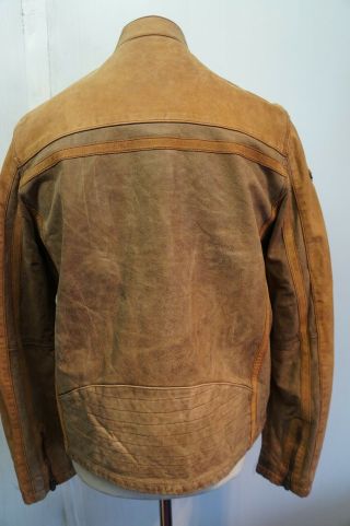 VINTAGE DISTRESSED PALL MALL AMERICAN CLASSIC LEATHER CAFE RACER JACKET SIZE M 6