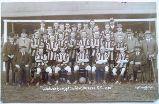 Wolverhampton Wanderers F.  C 1920 – Photographic Sepia Vintage Football Postcard