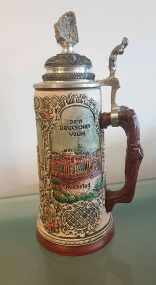 Vintage 1991 German Beer Stein Berlin Wall Limited Edition 5000 East West Rare