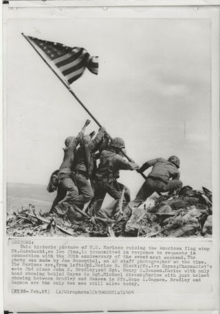 Iconic Photo,  Joe Rosenthal,  Iwo Jima,  U.  S.  Marines Raising American Flag,  Rare