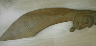 vintage carved Easter islands dance paddle Polynesian Tiki collector 2