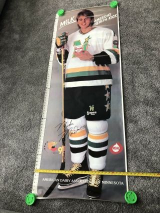 Vtg Mike Modano Minnesota North Stars Nhl Hockey Poster Measure Up Growth Chart