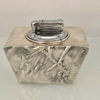 A Stunning Vintage Silver Hallmarked Table Lighter