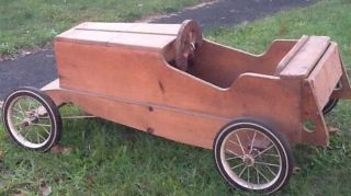Go Kart Wooden Hand Made Vintage.  Great Fathers Day Project.