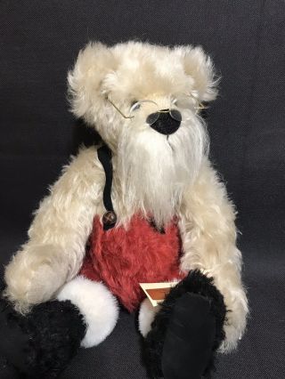 Ooak Artist Bear Vintage 90s Jointed Mohair Teddy Santa Claus