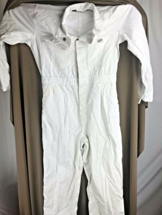 Vintage Partridge White Mechanic Coveralls Jumpsuit Men 