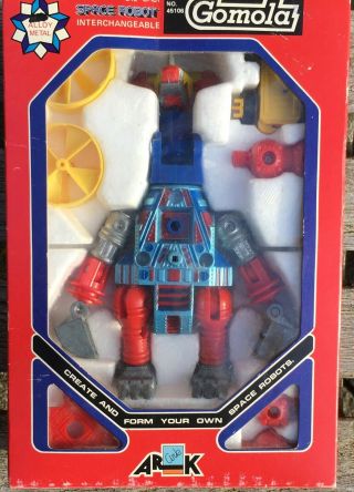 Rare 1970s Ark Arkron Gomola No.  45106 Diecast Space Robot Toy Bullmark Japan