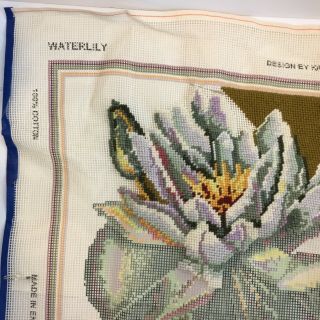Vintage Rare Ehrman Needlepoint Tapestry Kit Waterlily Kaffe Fassett Started