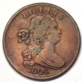 1804 Draped Bust Half Cent 1/2c - Strong Xf Details - Rare Coin