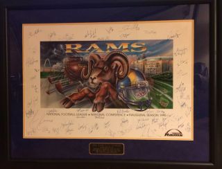 1995 St.  Louis Rams Autographed Team Poster Signed By Entire Team Rare