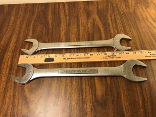 Vintage Craftsman Usa Heavy Duty Open End Wrenches 1 - 3/8 X 1 - 7/16 1 - 1/2 X 1 - 5/8