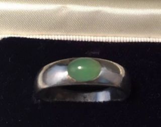 Vintage Jewellery Lovely Sterling Silver & Chalcedony Ring Size ‘s’ (usa 9.  5)