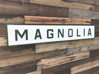 Antique Vintage Old Style Magnolia Gasoline Green Sign