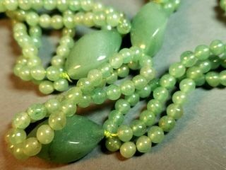 vintage Chinese jadeite jade hard stone bead necklace 2