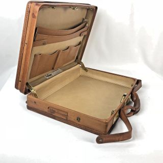 Vintage Hartman Leather Briefcase Attache Case Belting Leather