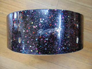 Vintage Rogers 5 " X 14 " Luxor Snare Drum Shell For Restoration,  Mardi Gras Wrap