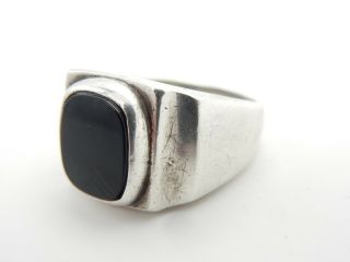 Sterling Silver Ring With Black Onyx Size 11 Sku 7.  12.  18.  13