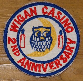 Wigan Casino 2nd Anniversary Authentic Blue Owl Vintage Soul Patch 
