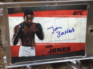 2010 Topps Ufc/knockout Jon Jones (5/8) (ruby/red) Auto Card Rare Bones