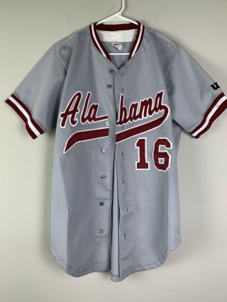 University Of Alabama Crimson Tide Vintage Baseball Jersey 10 Size 42