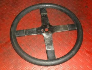 Vintage Sprint Car Race Car Schroeder Flat Steering Wheel