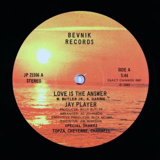 Jay Player - Love Is The Answer 12 " - Bevnik - Rare Modern Soul Disco Og Vg,  Mp3
