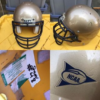 Vtg Navy Midshipmen College Game Used? Football Helmet Ncaa 1990s 2000s