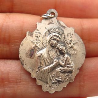 925 Sterling Silver Vintage Old Stock St.  Alphonsus Liguori Charm Pendant 2