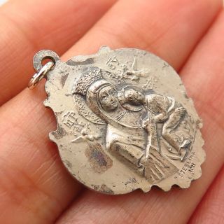 925 Sterling Silver Vintage Old Stock St.  Alphonsus Liguori Charm Pendant 4