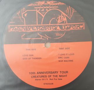 KISS 10TH Anniversary Tour 3LP Vinyl.  Extremely rare,  a KISS holy grail EX/EX 4