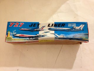 Vintage Nos Jet Plane American Air Lines Japan 11 " Tin Friction W/ Box
