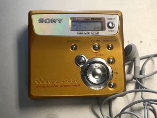 Vintage Sony Walkman Mini Disc Player & Recorder MZ - N505 Type - R 4