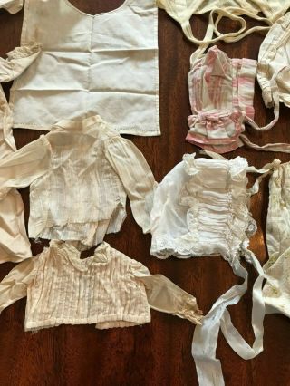 26 Pc.  Antique Victorian Doll Underwear Etc.  French German Bisque Dolls 7