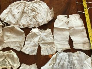 26 Pc.  Antique Victorian Doll Underwear Etc.  French German Bisque Dolls 8