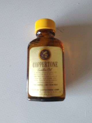 Vintage 1940s Copper Tone Suntan Oil