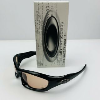 Oakley Monster Dog Polished Black Frame Vr50 To Brown Transitions Lenses Rare