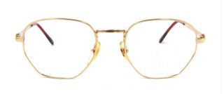 Club La 103 Mens Womens Vintage Hexagon Black Gold Silver Metal 50/20 Eyeglasses