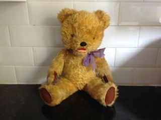 Very Old Talking Mohair Teddy Bear Thought To Be Chad Valley