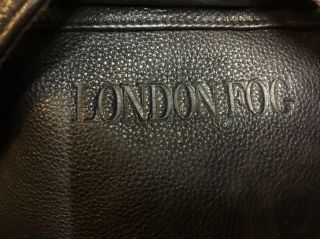 Vintage LONDON FOG Brown Distressed Leather Backpack Rucksack w/ Buckle Straps 5