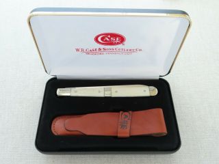 2011 Vintage Case Melon Tester W/ Natural Bone Handles,  Sheath,  Box,  & Display C