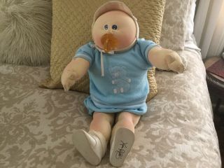 Vintage Cabbage Patch Xavier Roberts Doll Baby Boy With Pacifier 1982 Vintage