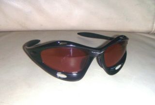 Rare - Vintage Oakley Racing 1st Gen Black Sunglasses - Made In Usa