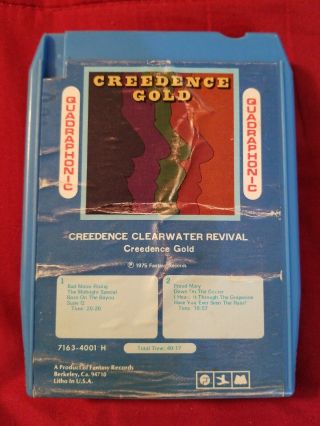 Creedence Clearwater Revival Gold Quadraphonic 8 - Track Tape Rare Quad 8