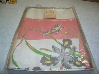 Vintage Table Cloth & 6 Napkins 52 " Larkspur Still Has Label