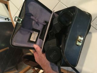 Vintage Sears 6287 Binoculars,  With A Very Different And Old Case.  On The Buck