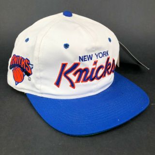 Vintage York Ny Knicks Sports Specialties Script Hat Cap Snapback The Twill