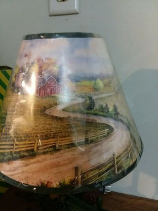NIB Vintage John Deere Tractor Table Lamp with Shade rare windmill 6