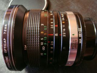 Exc 18mm Wide Angle Ys 1: 3.  5 72mm Lens For Slr 35mm Camera Vtg Spiratone