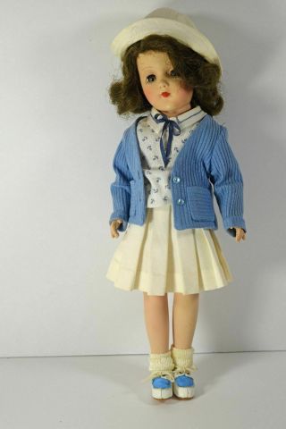 Vintage 14 " Hp Mary Hoyer Type Doll With Partially Tagged Doll Outfit